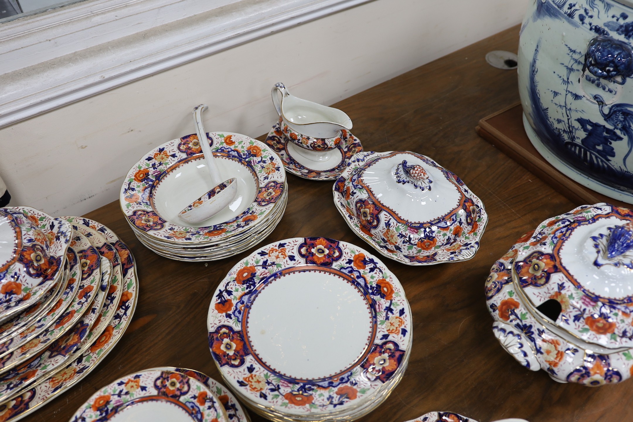 A Booths Imari-pattern dinner service